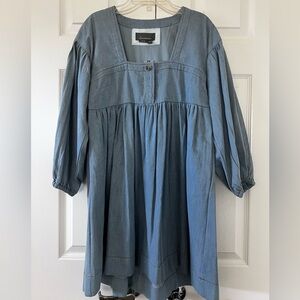 Anthropologie Denim Blue Dress, Size XXSP